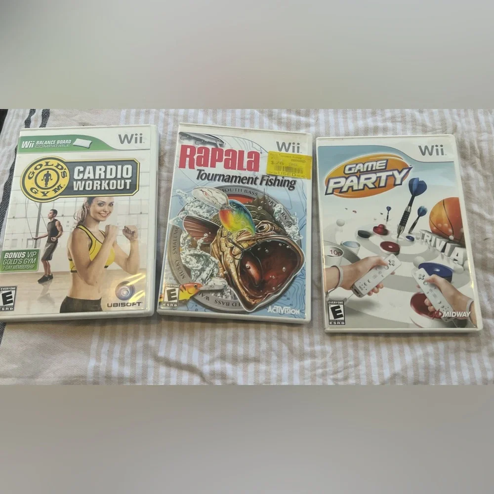 3 Nintendo Wii Console Individual Video Games NWOT